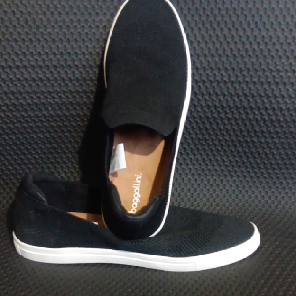 Black Slip-On Knit Sneakers -